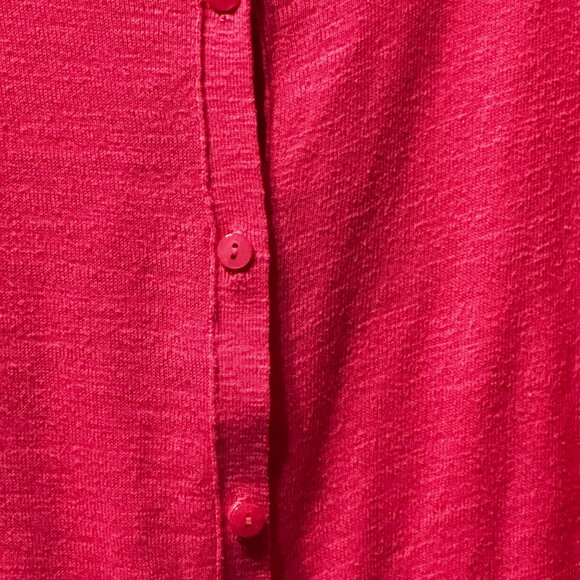 LOFT size L lightweight cotton pink long sleeve button cardigan - Picture 2 of 7